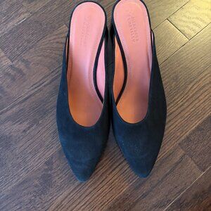 Mercedes Castillo Black Suede Mueles *Size 9*